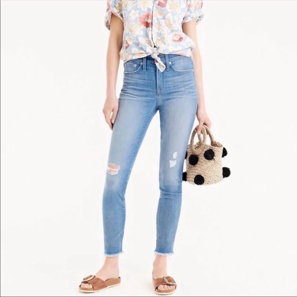 J. Crew 9” High-Rise Toothpick jeans 29T